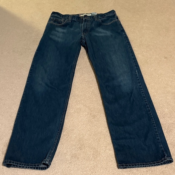Levi's Other - Levi's Dark Blue Low Rise Straight 529 Red Tab Jeans 33x34